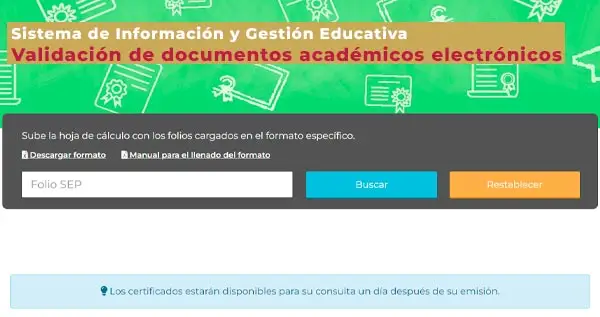 Certificados: Consulta masiva (SIGED / SEP) | Sitio web oficial SEP Gob Mx